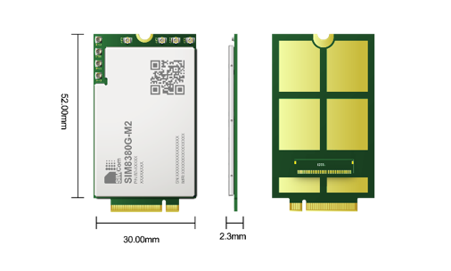 
The SIM8380G-M2 is the Multi-Band 5G NR/LTE-FDD/LTE-TDD/HSPA+  module which supports R16 5G NSA/SA.
