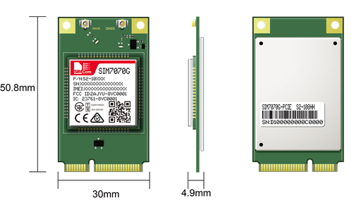 [SIM7070G PCIE] The SIM7070 series is the LPWA module which supports wireless communication modes of Cat- M/Cat-NB/GPRS/EDGE.