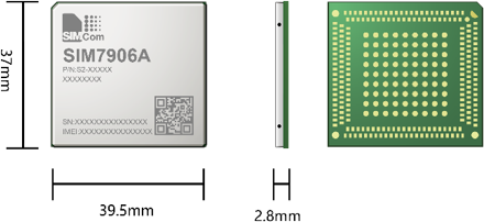 [SIM7906A] SIM7906A is the LTE Cat 6 module which supports wireless communication modes of LTE-TDD/LTE-FDD/HSPA+. It supports maximum 300Mbps downlink rate and 50Mbps uplink rate.