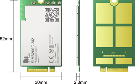 [SIM8260G M2] SIM8260G-M2 is a Multi-Band 5G NR/LTE-FDD/LTE-TDD/HSPA+ module which supports R16 5G NSA/SA.