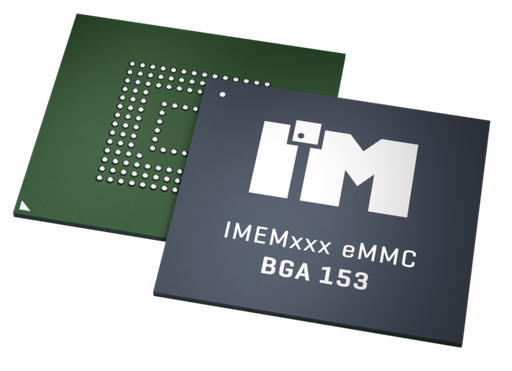 [IMC1B1A3C3A9A5I3A3A0000] eMMC, 11.5x13 153 ball, 4GB, -40°C to 85°C